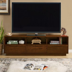 HDZNVF 63 inch Mid Century Modern TV Stand for TVs up to 75 inch, Thick Sturdy Farmhouse Entertainment Cabinet - 1 of 4