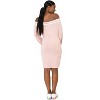 Poetic Justice Curvy Women's Atheletic Stripe Off-The-Shoulder Knee-Length Dress - 2 of 4