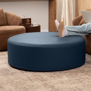 Jaxx Candler Round Couch Ottoman - Oversized Giant Coffee Table & Foot Rest - 1 of 4