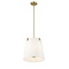 Weston 3-Light Pendant - Dimmable Steel Fixture with Cream Fabric Shade, 13" x 13" - 3 of 4