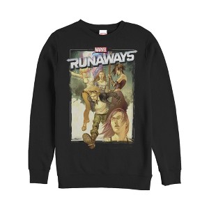 Men's Marvel Runaways Watercolor Poster Sweatshirt - 1 of 3