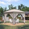 TiramisuBest 11'x11' Outdoor Pop-Up Gazebo,Removable Zipper Netting & 2-Tier Soft Top for Patio/Backyard/Garden/Camping (Coffee) - 2 of 4