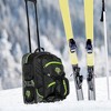 Sportube Cabin Cruiser Lightweight Wheeled or Carry On Gear and Travel Boot Bag with Padded Compartment & Pull Handles, Green - 4 of 4