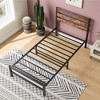 NicBex Wood Platform Bed Frame with Vintage Style Headboard and Metal Slats Support - 3 of 4