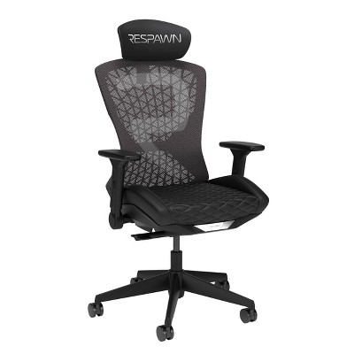 Black Ergonomic Mesh Gaming Chair with Adjustable Headrest
