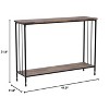 Coolmee 41.5 inch Narrow Console Table, Entryway Table with Wood Shelf and Metal Frame, Sofa Table, Behind Couch Table for Living Room, Foyer - 3 of 4