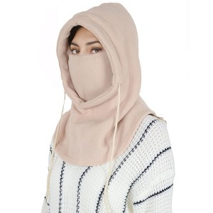 Anna-Kaci Winter Fleece Face Mask Balaclava Warm Neck Face Cover Hat Cap Hooded Scarf for Men and Women - 1 of 4