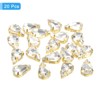 Unique Bargains Glass Craft Embellishments Flat Back Four Claws Teardrop Gems 20 Pcs - 3 of 4