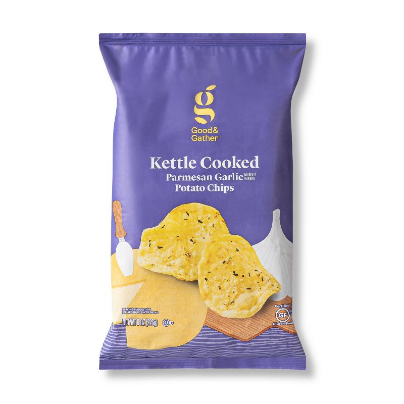 Parmesan Garlic Kettle Chips - 8oz - Good & Gather&#8482;, 1 of 4