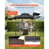 Yukimo 8'×5' BBQ Grill Gazebo Canopy - Double-Tiered Top, Reinforced Steel Frame, Side Shelves & Awning, UV/Weather-Resistant for Outdoor Grilling - 3 of 4