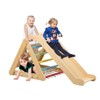 Open-Ended Wood Climber Set - 2-in-1 Developmental Triangle with Climbing Net & Slide - 2 of 4