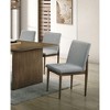 NicBex Set of 2 Dining Chair with Backrest & Solid Wood Legs Upholstered Fabric Dining Room & Kitchen Furniture,Gray - 4 of 4