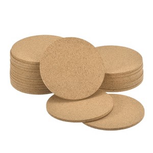 Unique Bargains Soft Thickened Cork Temperature-Resistant Tableware Coasters - 1 of 4