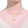 14k Gold Plated with Cubic Zirconia Laser-Cut 6-Pointed Star Triangle Shield Double Pendant Charm Necklace - 2 of 3