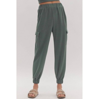 Women's Knit Cargo Pants - entro