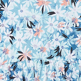 blue watercolor daisies