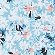 blue watercolor daisies