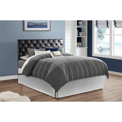 TiramisuBest Black Queen Bed Headboard, PU, 63x3x53 inches, 17 pounds