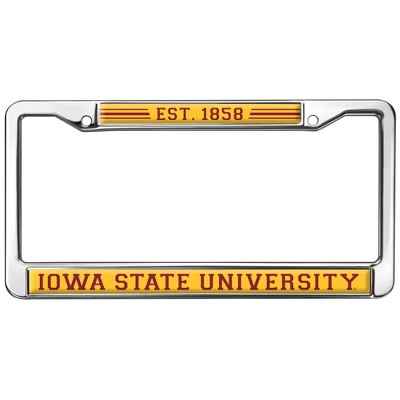 Iowa State University School Logo Full Size Standard License Plate Metal Frame