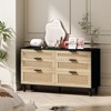 NicBex Rattan Dresser with 6 Drawers for Bedroom,Modern Style Rattan Drawers with Metal Pulls,Dressers for Kids Room,Living Room,Entry and Hallway - 2 of 4