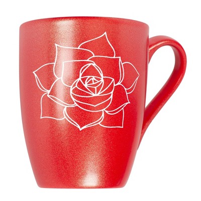 Elanze Designs Botanical Succulent Nature Coffee Cup Mug 10 Ounce Ceramic With Shimmery Metallic Finish Elegant Minimalist Echeveria Plant Silhouette