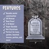 SCS Direct 3D Metal Ghost Tombstone -Nora Gretz-(Large 17" w Stakes)-Durable, Weather Rust Proof, UV Printed-Upgrade Your Halloween Haunted Party - 2 of 4