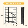 SKONYON 4-Tier Storage Shelves Foldable Metal Shelves Utility Shelving Units - 3 of 4