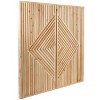 Set of 2 Wood Geometric Carved Wall Decors Brown - Olivia & May: Bohemian Style, Vertical Orientation - 2 of 4