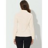 Allegra K Women's Work Peter Pan Collar Long Bishop Sleeve Button Down Shirt - 3 of 4