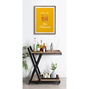18" x 24" Blake Call Me Old Fashioned Yellow Framed Printed Glass by the Creative Bunch Studio Gold - Kate & Laurel All Things Decor - 1 of 4