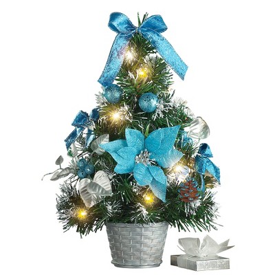Collections Etc Decorated Prelit Tabletop Christmas Trees