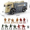 Military Transport Truck with Toy Soldiers and Rocket Car Battle Play Set for Kids 3-7 - 2 of 4