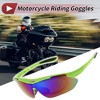Unique Bargains Motorcycle Riding Goggles PC Tri-acetel for Outdoor Sports Dirt Bike ATV Green Lens Green Black Frame 1Set - 2 of 4