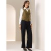 INSPIRE CHIC Women's Steampunk Velvet Sleeveless Button-Down V-Neck Suit Vest - 3 of 4