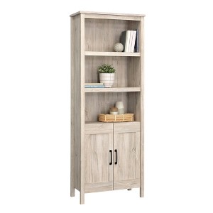 Sauder 72" 3 Shelf Bookcase with Doors Chalk Oak - 1 of 4