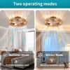 POWLIG 19.6-in- 4 Light 7 Blade Caged Ceiling Fan with Remote Control and Light Kit Included - 4 of 4