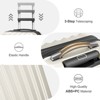 Karl Home 2 Piece Luggage Set, 20  inch CarryOn Expandble Luggage Hardside Lightweight Suitcase, 14  inch Mini Cosmetic Cases Beige - 2 of 4