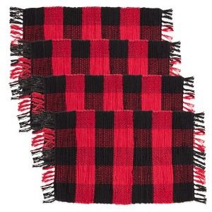 Saro Lifestyle Placemat With Buffalo Plaid Design (Set of 4) - 1 of 4