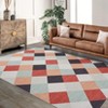 Machine Washable Plaid Checkered Design,Indoor Runners Carpet for Hallway, Entryway Indoor,Entry Laundry - 2 of 4