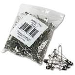 Charles Leonard Safety Pins Nickel-Plated Steel 2" Length 144/Pack 83200