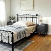 Finnhomy Nightstand with Charging Station, Bedside Table with 2 Hand Made Rattan Decorated Drawers - 2 of 4