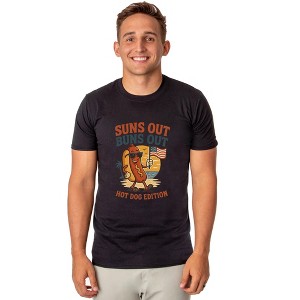 Fourth Of July Men's Suns Out Buns Out Hot Dog BBQ Funny T-Shirt - 1 of 4