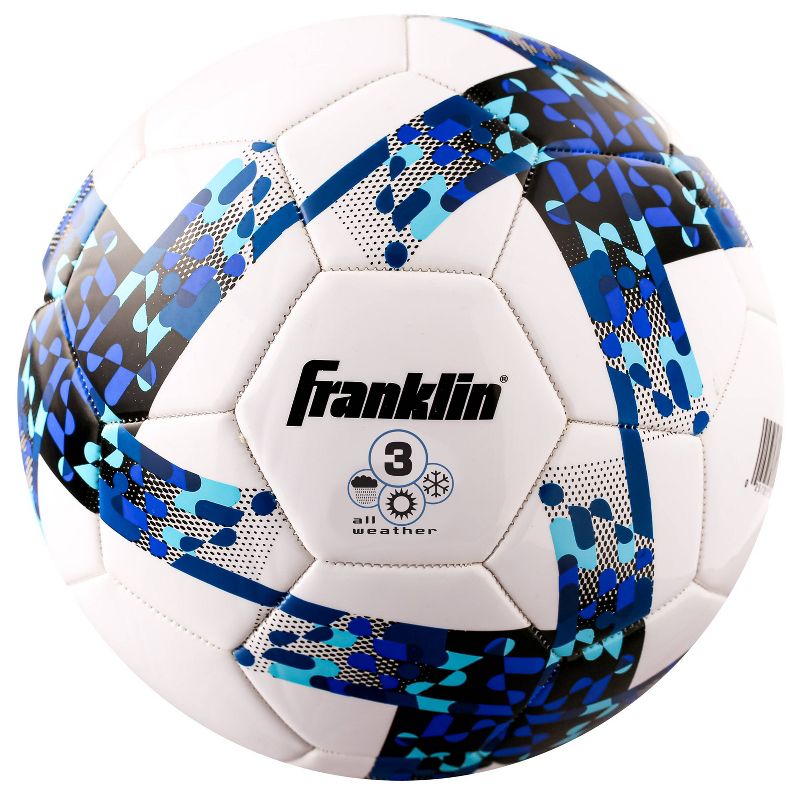 Franklin Sports All Weather Size 3 Soccer Ball - Blue, 1 of 2