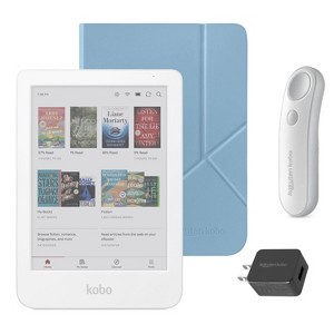 Kobo Clara Colour (White) eReader with SleepCover & White Remote Page Turner Bundle - 1 of 4