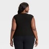Women's Cap Sleeve Brushed Ribbed Muscle T-Shirt - A New Day™ - 2 of 3