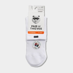 Pair of Thieves Men's Ankle Socks 3pk - 6-12 - 1 of 4