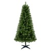 Yukimo 183" Unlit Artificial Christmas Tree, PVC Full Branches, Classic Green Holiday Tree for Indoor Home Decoration - 2 of 4