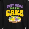 Boys' - Instant Message - Mardi Gras Here For The Cake Long Sleeve Graphic T-Shirt - 2 of 4