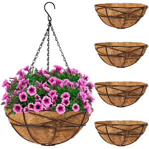 Sorbus metal hanging planter for indoor/outdoor gardens, etc - 1 of 4
