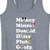 Women's - Disney - Mickey Friends Character List Graphic Racerback Tank - 2 of 4